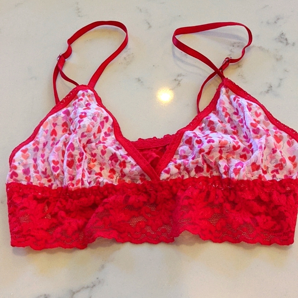 Hanky Panky Bralette hearts Size Small
